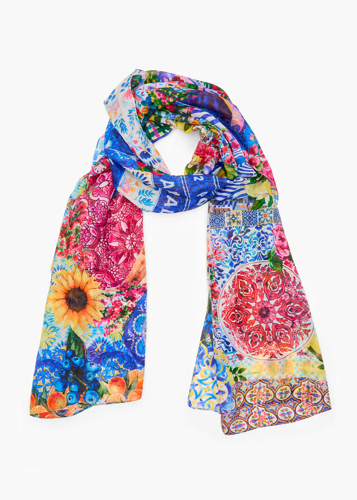 Coastal Silk Scarf, , hi-res