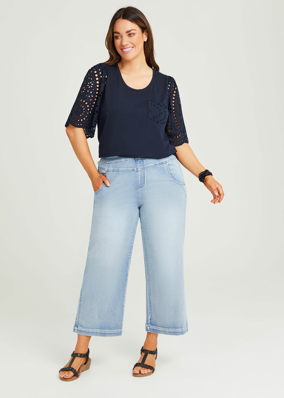 Pull on crop new arrivals jeans