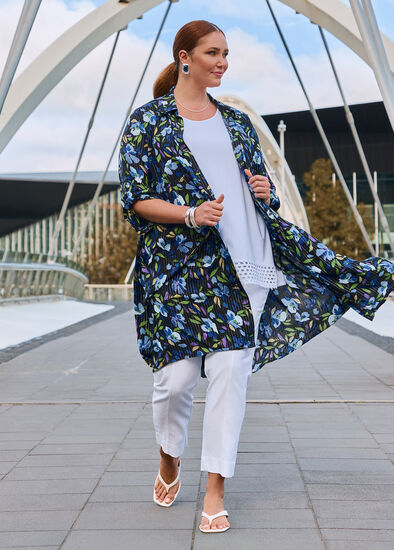 Plus Size Natural Phoebe Lurex Shirt