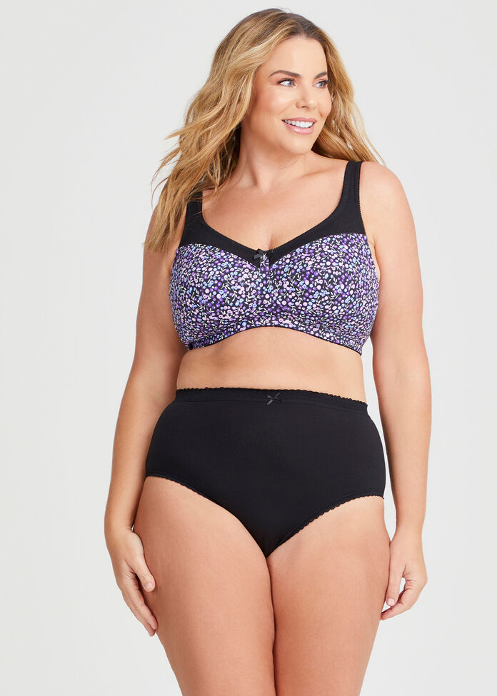 Wirefree Cotton Support Bra, , hi-res