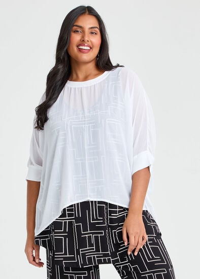 Plus Size Chiffon Arlie Layering Top