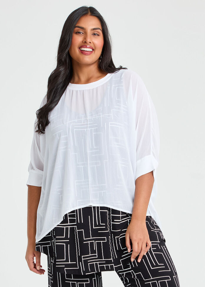Chiffon Arlie Layering Top, , hi-res
