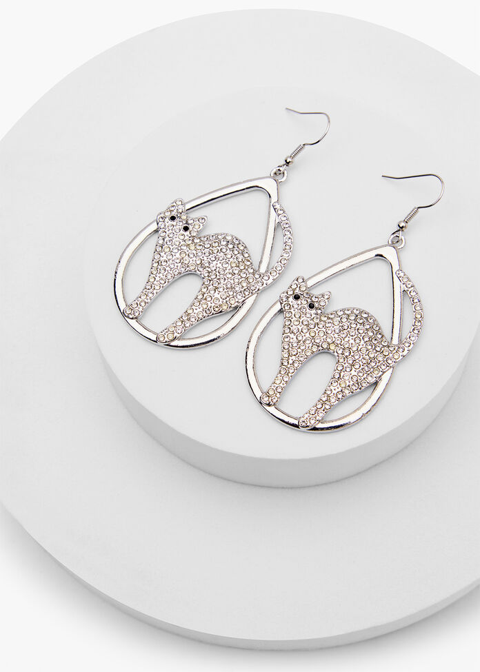 Halloween Cat Earrings, , hi-res