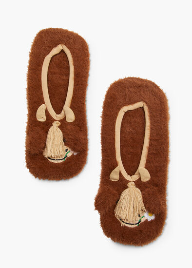 Fluffy Highland Cow Slipper Socks
