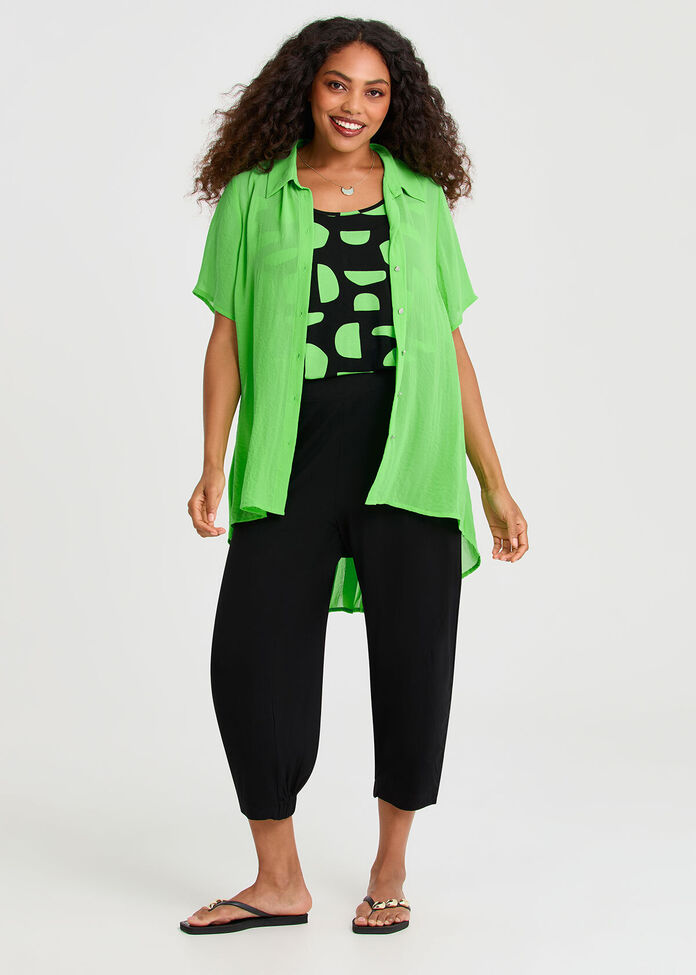 Chiffon Pleat Back Detail Shirt, , hi-res