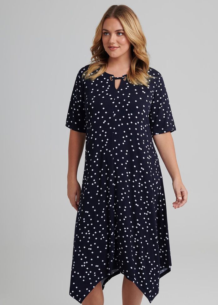 Shibori Spot Dress, , hi-res