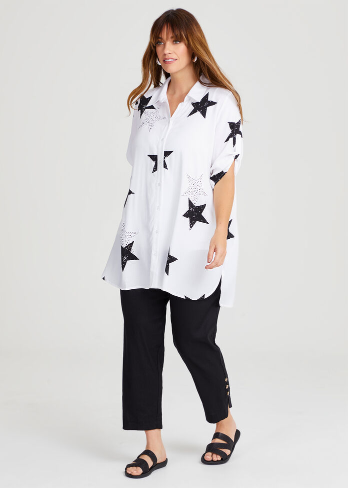 Stretch Linen Slim Pant, , hi-res