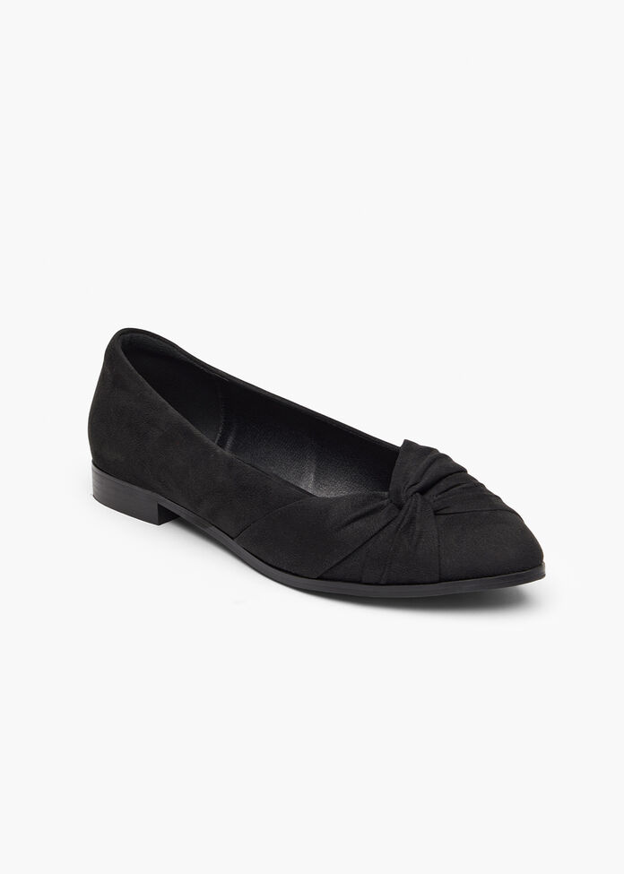 Ruched Flat Shoe, , hi-res