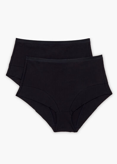 Plus Size 2 Pack Australian Cotton Blend Briefs