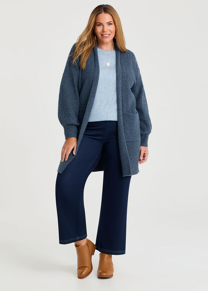 Ribbed Pocket Cardigan, , hi-res