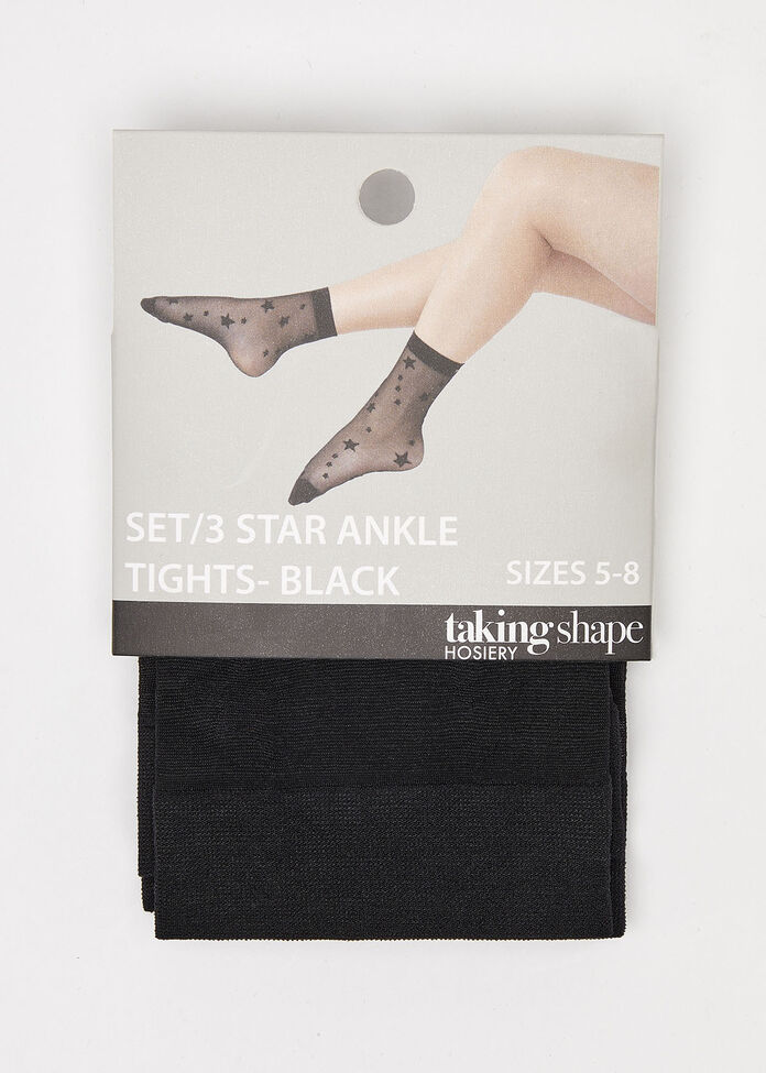 Set of 3 Star Ankle Tights, , hi-res
