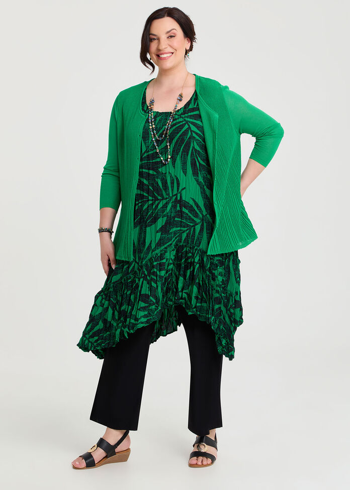 Plisse Knit Natural Cardigan, , hi-res
