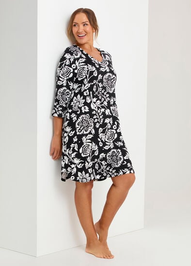 Plus Size Bamboo Monochrome Nightie