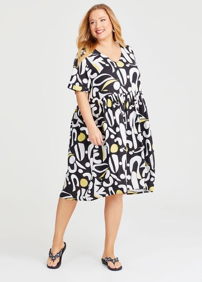Plus Size Natural Holiday Pocket Dress