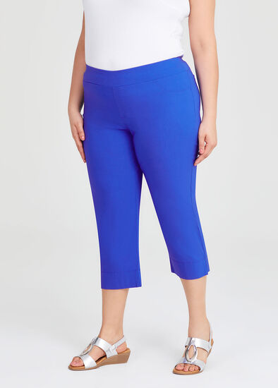 Plus Size Expose Split Hem Crop Pant