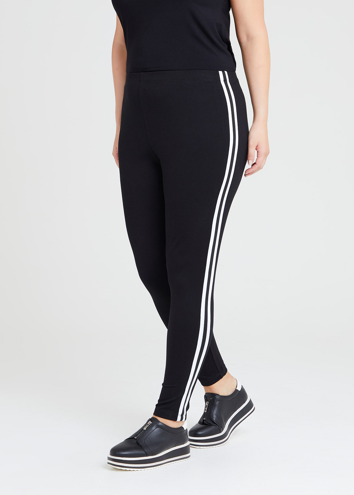 ABAFIP Women's High Waist Striped Leggings Elastic Waistband Stretch Slim  Fit Workout Skinny Yoga Pants Tights, Black + White, S : Amazon.co.uk:  Fashion