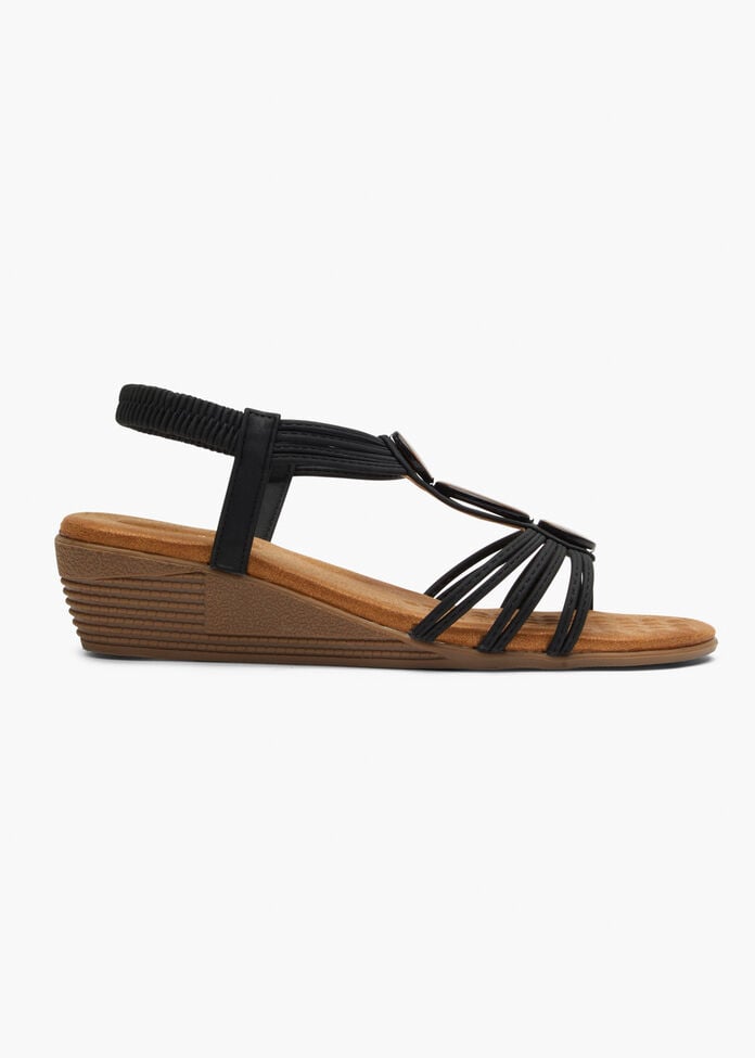 Round Trim Wedge Sandal, , hi-res