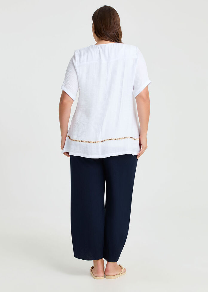 Trim Detail Natural Swing Top, , hi-res