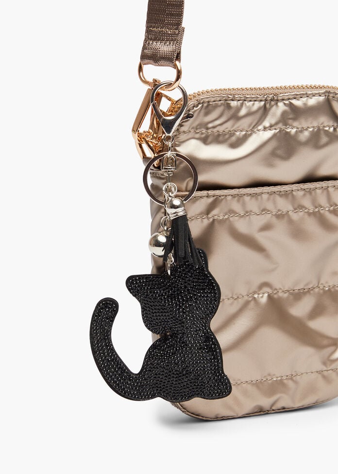 Bling Cat Bag Charm, , hi-res
