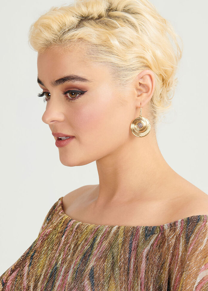 Swirl & Stone Earrings, , hi-res