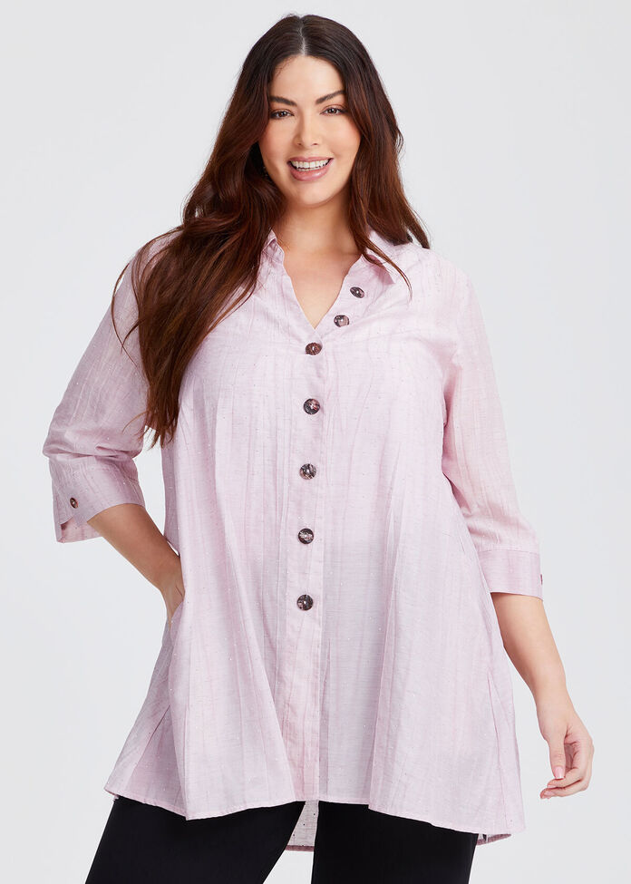 Pink Crinkle Jersey Shirt