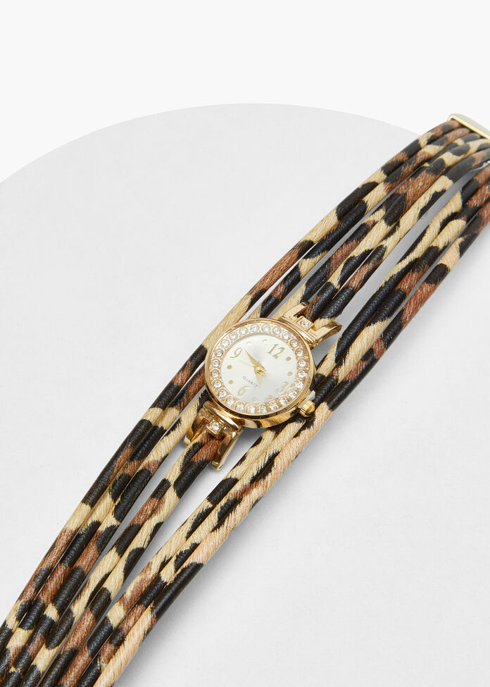 Animal Metallic Clasp Watch, , hi-res