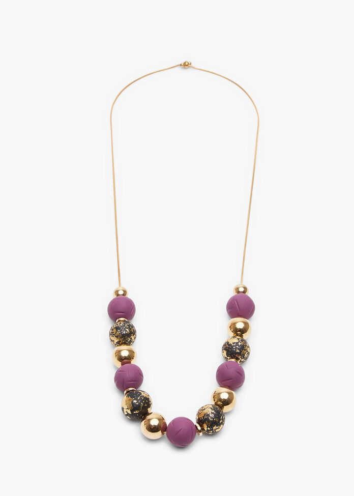 Polymer Clay Ball Necklace, , hi-res