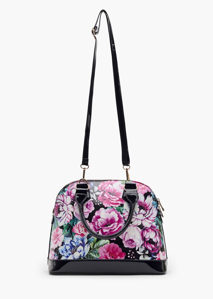 Coloured Floral Shoulder Bag, , hi-res