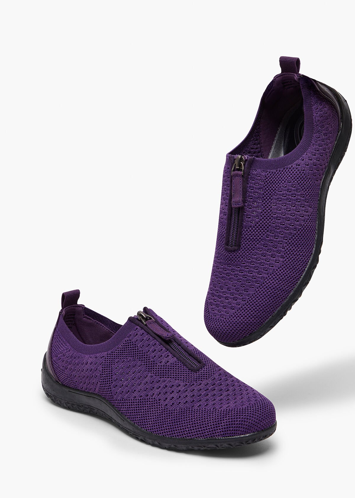 Zip front sneakers sales