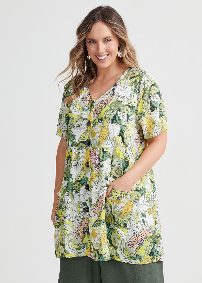 Natural Jungle Tunic, , hi-res