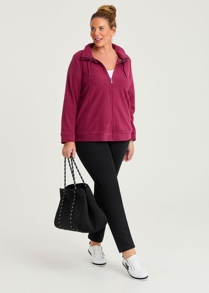 Polar Fleece Zip Front Jacket, , hi-res