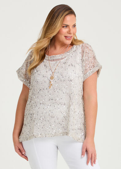 Plus Size Mesh Sequin Kaya Overtop