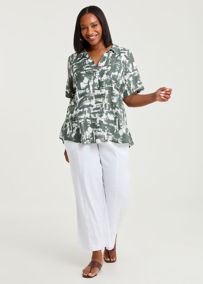 Linen Blend Drift Top, , hi-res