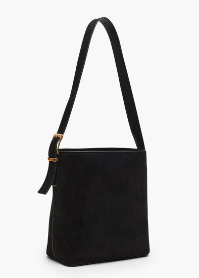 Faux Suede Shoulder Bag
