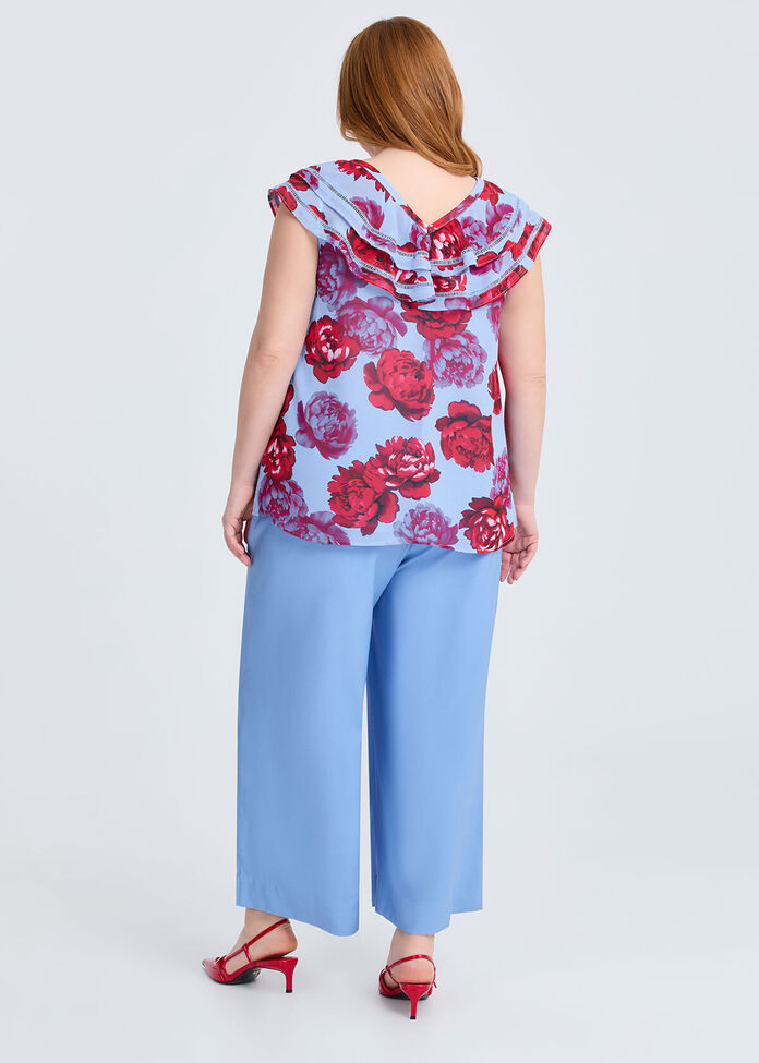 Shop Plus Size Camilia Ruffle Chiffon Blouse, Floral | Taking Shape AU
