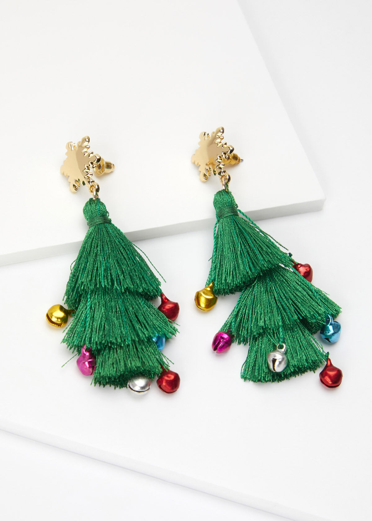 Christmas tree tassel earrings shop