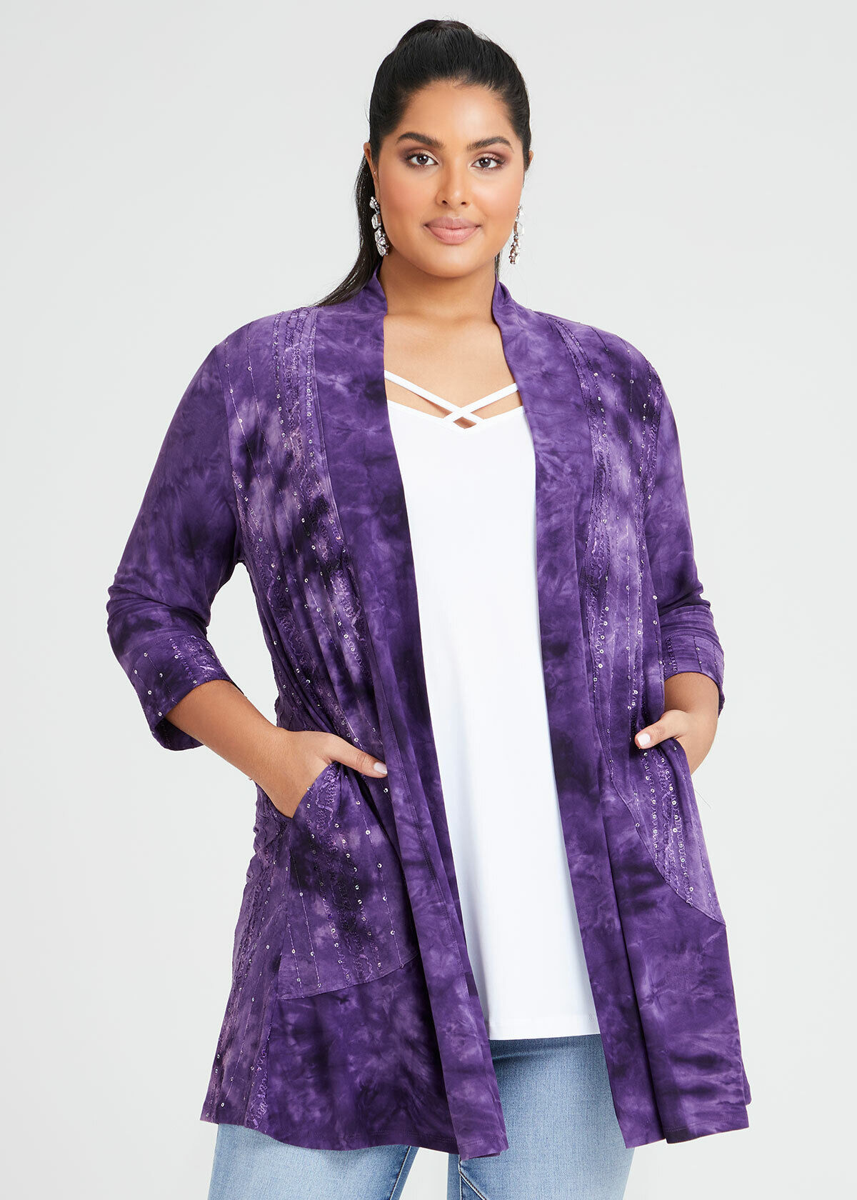 Sparkly cardigan plus size cheap