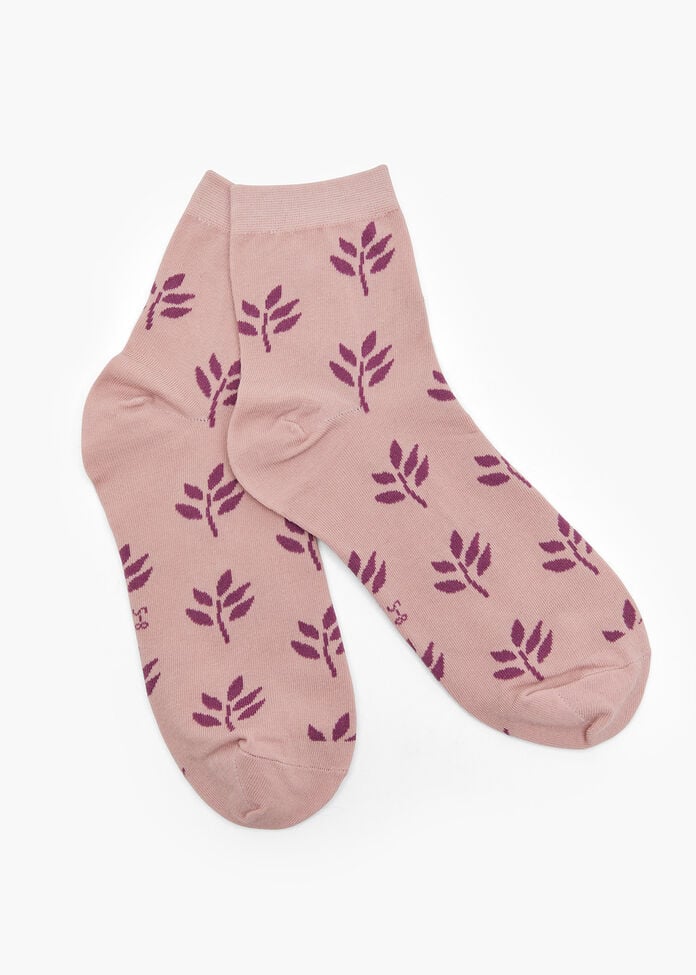 3 Pack Cotton Floral Socks, , hi-res