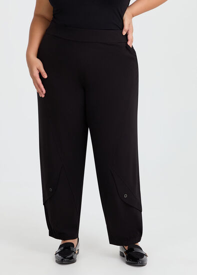 Plus Size Lantern Pocket Natural Pant