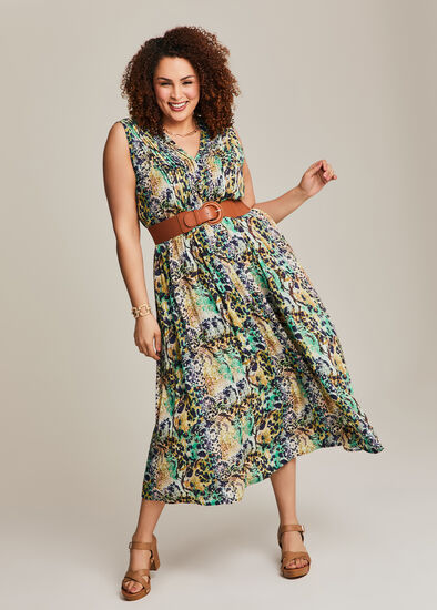 Plus Size Fiesta Sleeveless Maxi Dress