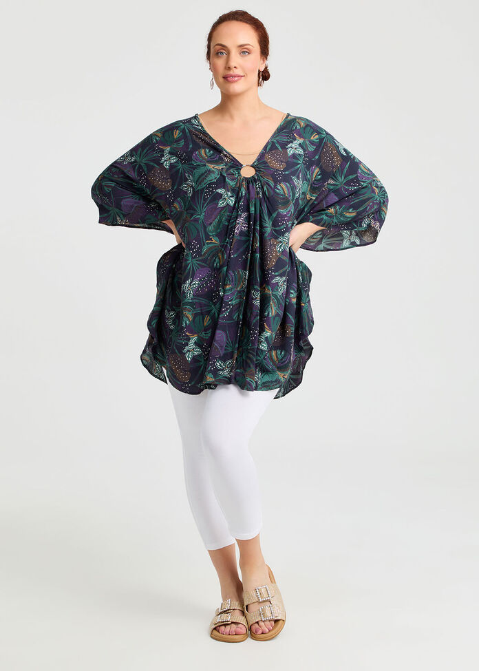 Tropical Peephole Poncho, , hi-res