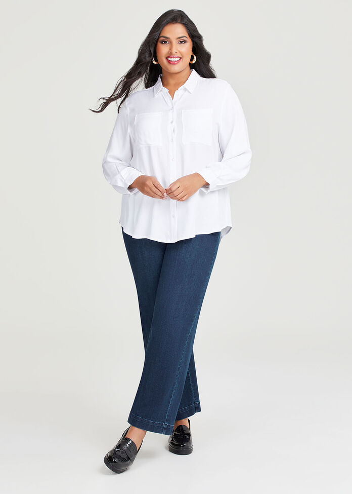 Natural Relaxed Twill Shirt, , hi-res