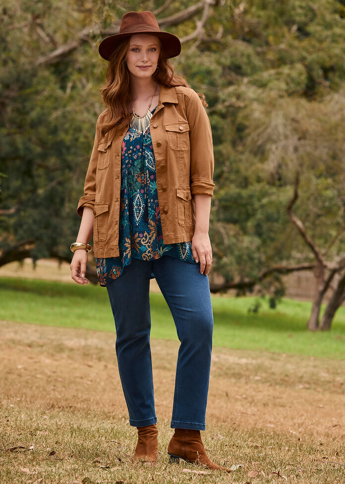 Lyocell Blend Casual Jacket, , hi-res
