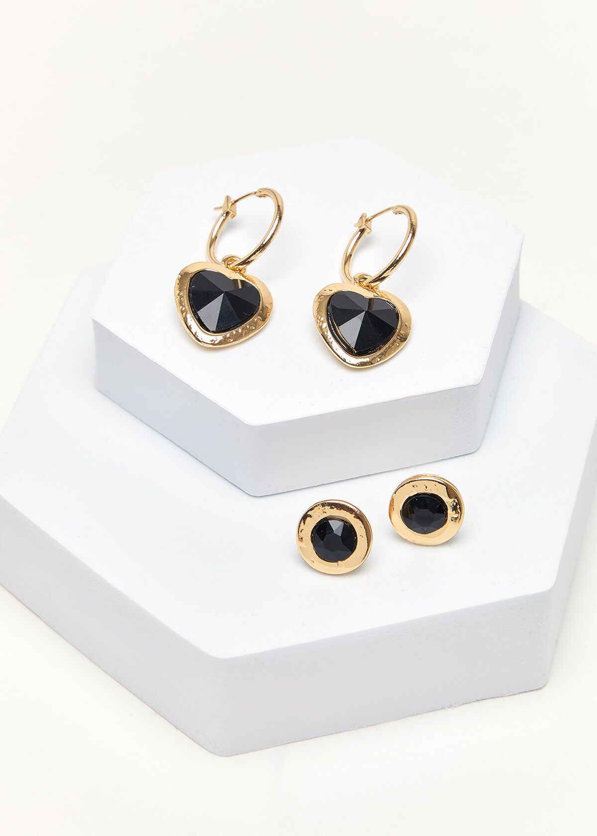Black store earring sets
