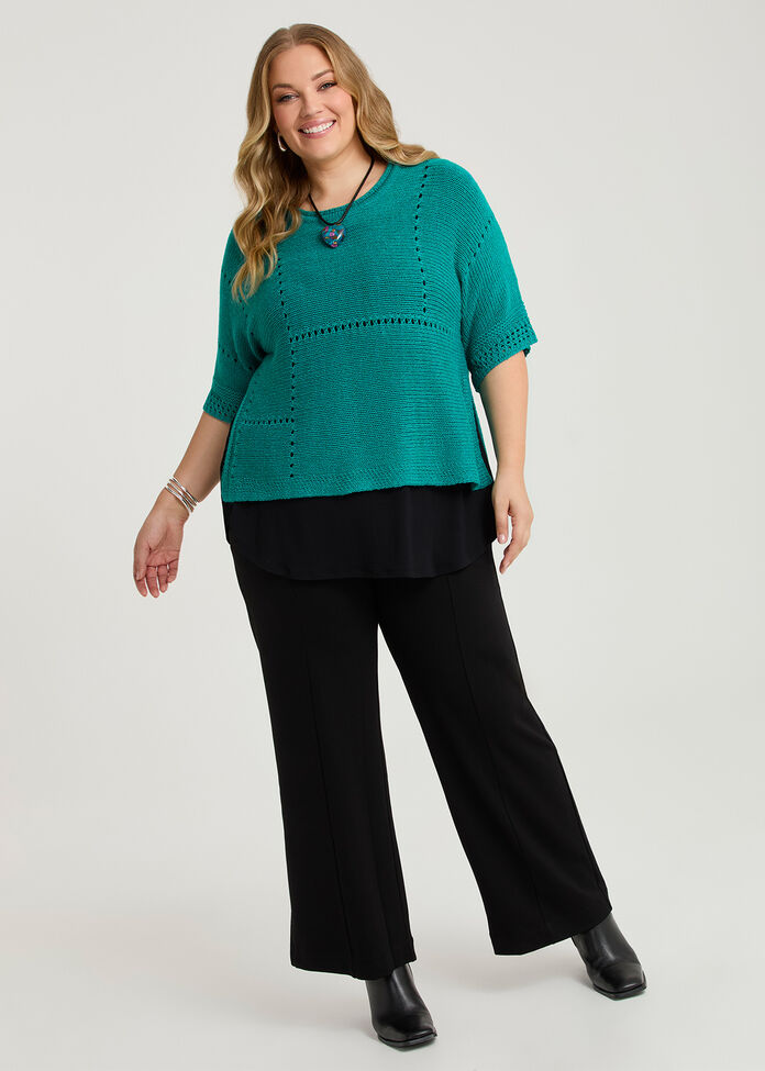 Pointelle Knit Jumper, , hi-res