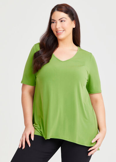 Plus Size Strive V Neck S/slv Top