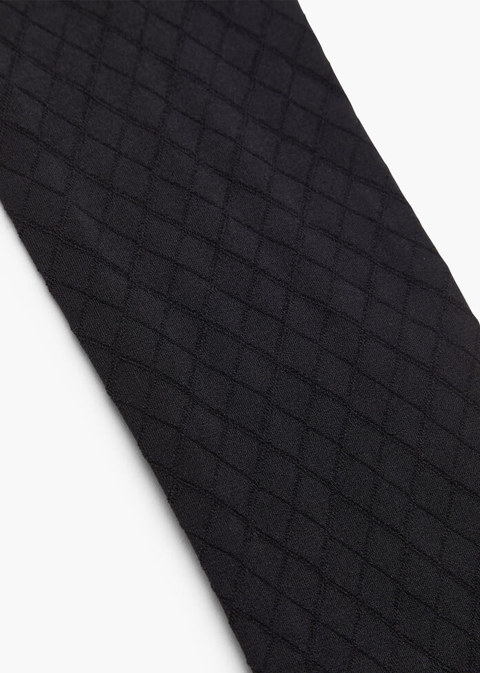 Black Opaque Diamond Tights, , hi-res