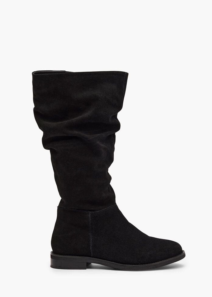 Suede Leather Knee Boot, , hi-res