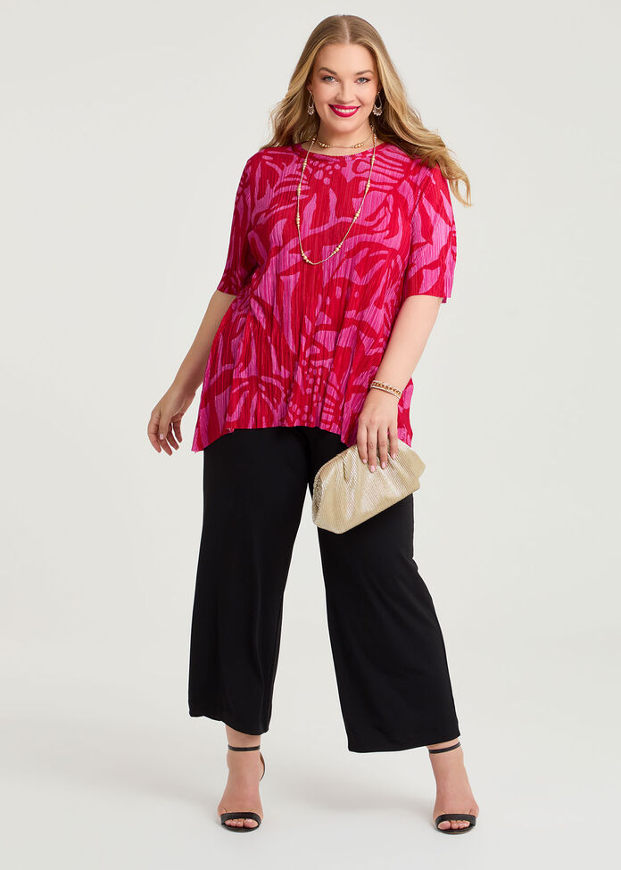 Palm Plisse Swing Tunic, , hi-res