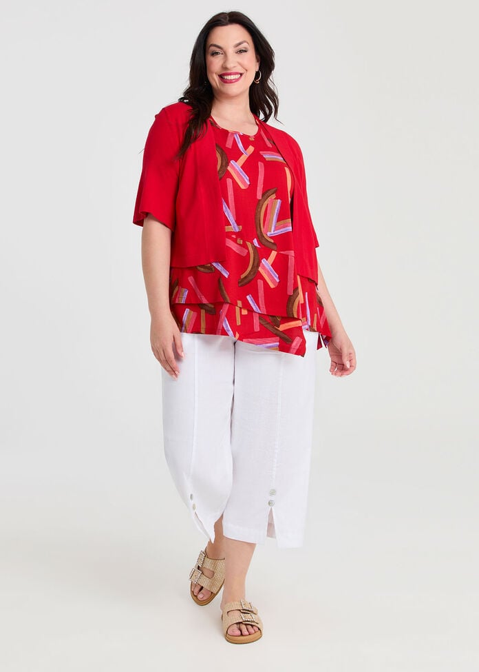 Natural Novo Abstract Tunic, , hi-res